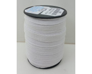 Cadarço 100% Algodão - Espinha de Peixe - BRANCO - 10 mm - 50 metro